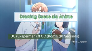 《 Drawing Scene ala Anime 》Prita bertemu Aarash