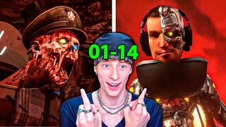 Historia COMPLETA de Skibidi Toilet Zombie Universe💀🙁🧟‍♂️- Compilación de Reacciones del 01 al 14