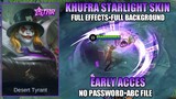 KHUFRA STARLIGHT SKIN SCRIPT DREADFUL CLOWN | EARLY ACCESS + ABC FILE + FULL BACKGROUND | MLBB