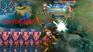 Nerfed Sun??  | Mobile legend bang bang