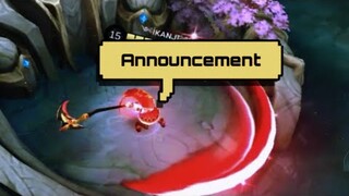 Announcement to my Awoorians!  | For my coming Special Montage | Ruby Army Unite | Mobile Legend