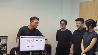 Nam Cường ra dáng đàn anh dìu dắt các em TTS HNAG ra mắt văn phòng 🌈✨(3)