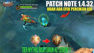 MASHA NERF, BAXIA BUFF, FITUR BARU BATTLEFIELD, MYTHIC BISA TURUN KE LEGEND - PATCH NOTE 1.4.32