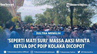 Suasana Demonstrasi di Depan Kantor DPC PDIP Kolaka Sulawesi Tenggara, Massa Minta Ketua Dicopot