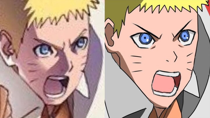 Naruto berteriak di dalam poster anime boruto [challenge gambar tanpa sketsa]