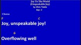 Joy To The World(Unspeakable Joy) | Chris Tomlin | Chords And Lyrics | Instrumental