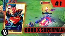 Ini Chou Apa Valir Woy..!!! CHOU X SUPERMAN - MLBB Skin MOD