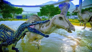 SUCHOMIMUS Hunting In Slow Mo - Jurassic World Evolution