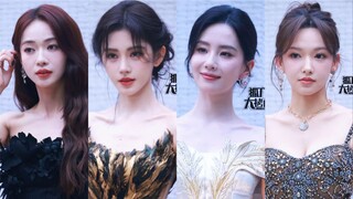 热到暴汗的红毯，女明星们倒是美得蛮轻松