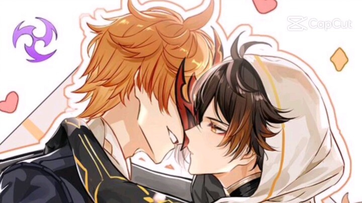 (Genshin impact gae ships)if u dont ship it..just go away🙌😀 (childe x zhongli)_(childe x aether)