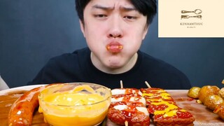 Mukbang sốt phô mai béo ngậy cùng những đồ nướng siêu mê p1 #anngon