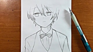 Easy anime drawings | how to draw anime boy step-by-step