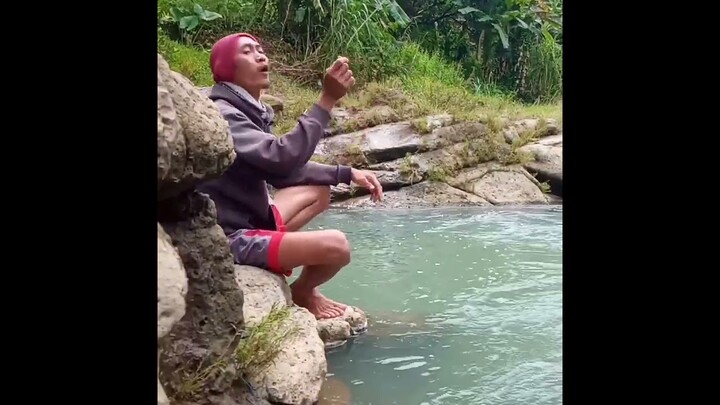 Langsung strike ikan kurang asem#shorts