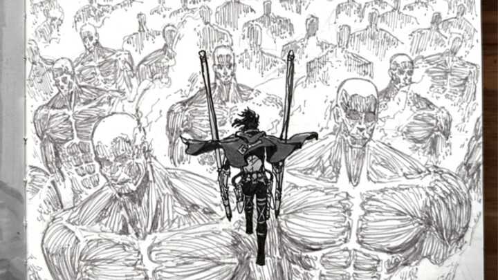 “ยักษ์เก่งจริงๆ” ผ่าพิภพไททัน บันทึกขั้นตอนการวาดด้วยมือของแฟนๆ