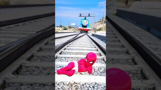 GTA V: SPIDER KID SAVED BY SHE HULK FROM THOMAS THE TRAIN #shorts