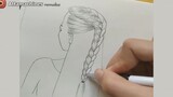 How to draw - Girl pencil sketch