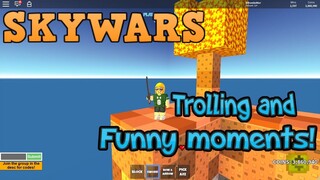 Roblox Skywars Trolling! (Funny moments)