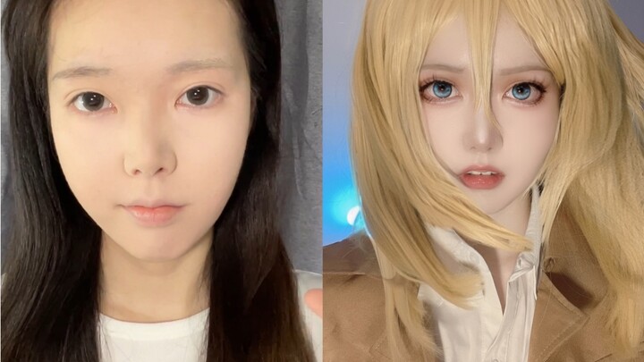 [Tutorial Cos Makeup] Apakah mungkin bagi orang awam untuk menantang cosplay Historia?