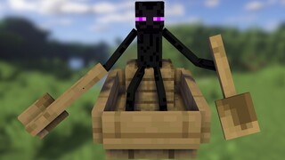 Cara membuat kapal terbang dan memaksa enderman ke dalam air!