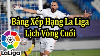 Lịch Thi Đấu La Liga Vòng Cuối - Bảng Xếp Hạng Mới Nhất - Thông Tin Các Trận Đấu