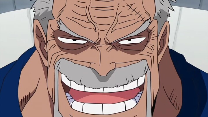 Garp took out a huge cannonball to make Luffy die in the sea
