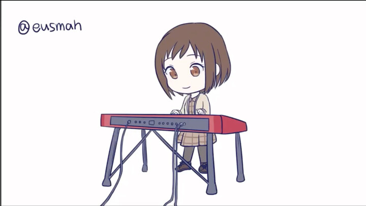 [Cetak ulang] Tsugu yang melakukan kesalahan dalam berlatih piano