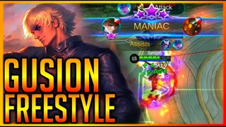 GUSION FREESTYLE TRICKS | GUSION MONTAGE 21 | MLBB