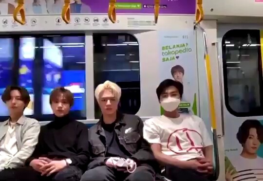What’s the most appropriate way to react when four handsome guys across the subway car keep staring 