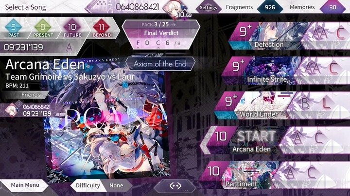 [ARCAEA] Arcana Eden [future] A