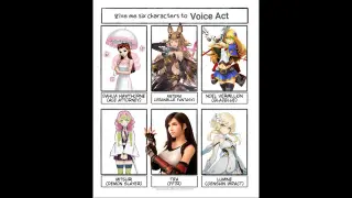 6 characters to voice act meme but I added 2 extra bonus characters inside