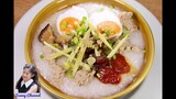 โจ๊กหมูสับเห็ดหอม : Minced Pork with Mushroom Congee l Sunny Thai Food