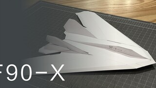 F90-X making tutorial flight test video paper glider paper airplane