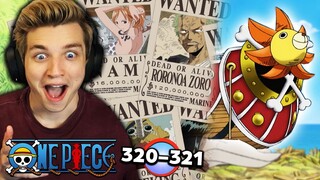 THE STRAWHATS NEW SHIP + BOUNTIES!! | One Piece Episode 320-321 Reaction