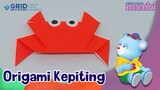 Membuat Kreasi Origami - Kepiting Merah