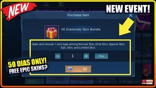 CLAIM NOW! FREE SKINS FOR ONLY 50 DIAMONDS - Mobile Legends 2021