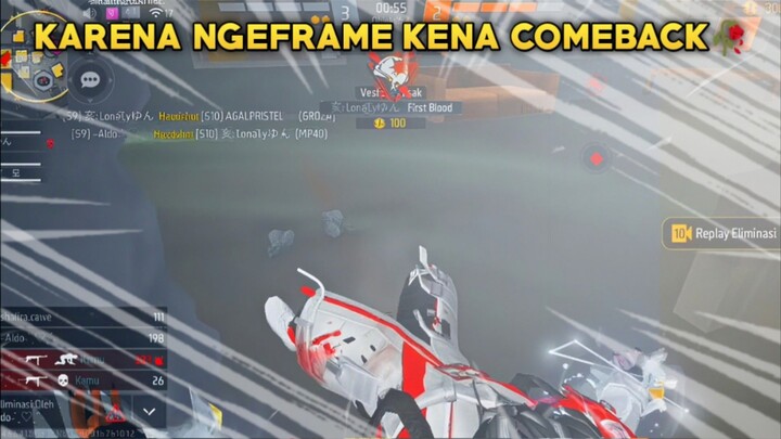 Cuma Karena NGEFRAME Jadi Kena Comeback😔☝️ - Free Fire Gameplay