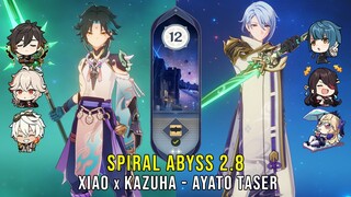 C0 Xiao x Kazuha and C0 Ayato Taser - Genshin Impact Abyss 2.8 - Floor 12 9 Stars