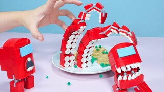 เลโก้ปลาหมึกยักษ์ ท่ามกลางอาหารทะเลรสเผ็ดของสหรัฐมุกบาง - Stop Motion Cooking & Lego ASMR
