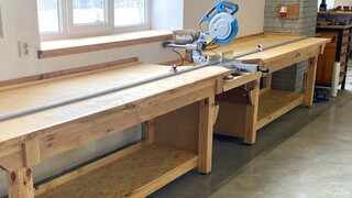 [Making tools] Make a large bevel cutting workbench for the woodworking room from Mr.Vereshchak