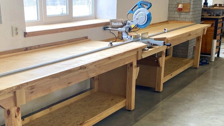 [Making tools] Make a large bevel cutting workbench for the woodworking room from Mr.Vereshchak