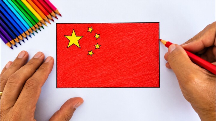 COMO DESENHAR A BANDEIRA DA CHINA!