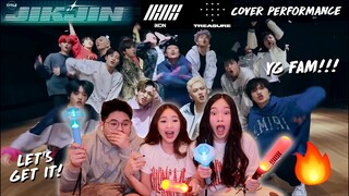 iKON x TREASURE  '직진 (JIKJIN)' COVER PERFORMANCE REACTION 🔥SCREAMED OUR LUNGS OUT!🔥 | SIBLINGS REACT