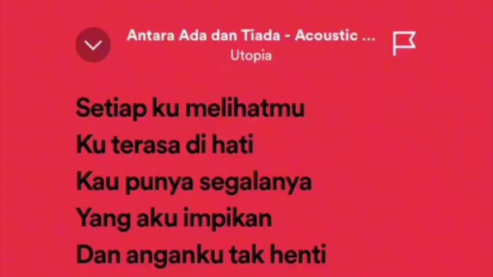 Antara ada dan tiada (Utopia) lirik lagu