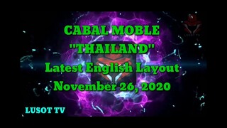 Cabal Mobile Thailand Latest English Layout Nov 26, 2020