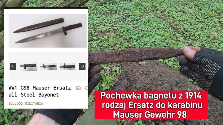 Search in an old forester's lodge and the discovery of a bayonet sheath from 1914
