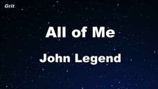All of Me John Legend Karaoke With Guide Melody Instrumental