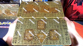 ABRIENDO DOS LATAS DORADAS DE YU-GI-OH! 2021 Lata de antiguas batallas VS 2022 Lata de los dioses!