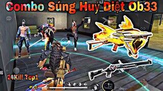 [Free Fire] Solo Squad, UPM + M1014 Combo Mạnh Nhất Ob33?, Xử Lý Tình Huống Cực Đỉnh 24Kill Top1