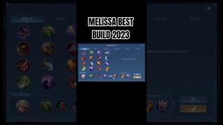 MELISSA BEST BUILD 2023 #shorts #mlbb