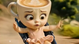 Làm sao mà cốc cappuccino lại bay ra ngoài thế này!